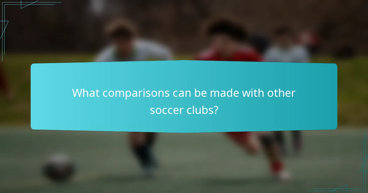 What comparisons can be made with other soccer clubs?