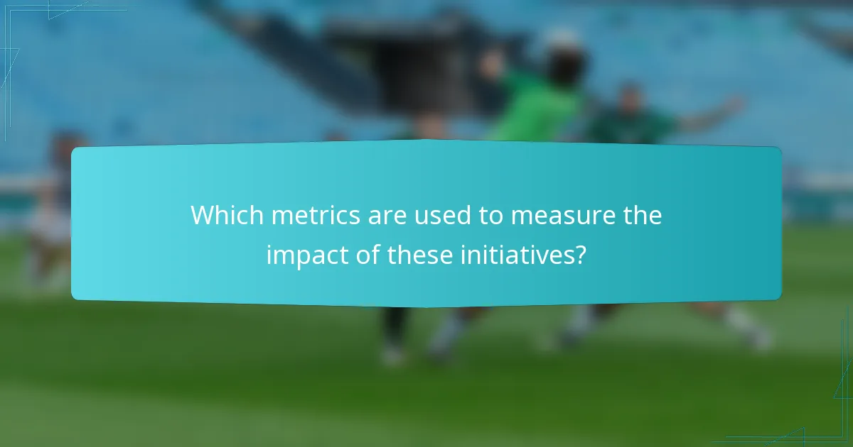 Which metrics are used to measure the impact of these initiatives?
